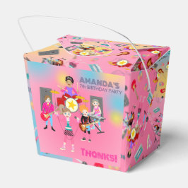 Caja Para Regalos Banda de chicas de música retro Birthday Party