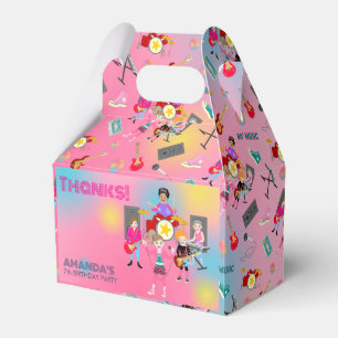 Caja Para Regalos Banda de chicas de música retro Birthday Party