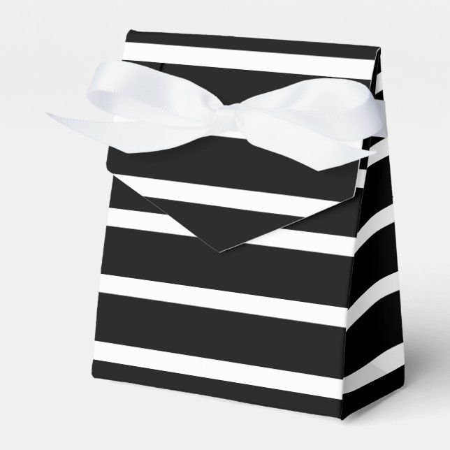 Caja Para Regalos Banda moderna en blanco y negro (Front Side)