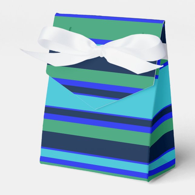 Caja Para Regalos Bandas azules y verdes (Front Side)