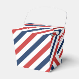 Caja Para Regalos Bandas blancas y azules rojas patrióticas