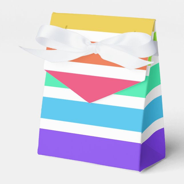 Caja Para Regalos Bandas de arco iris luminosas (Front Side)