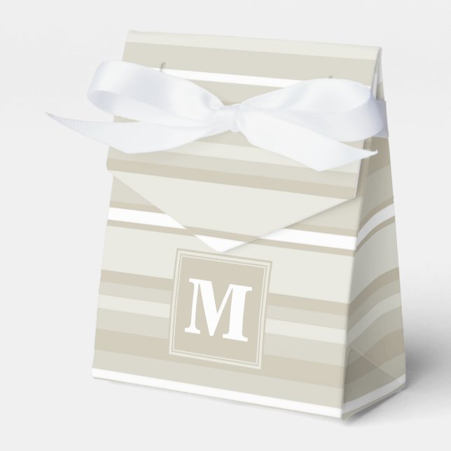 Caja Para Regalos Bandas de arenisca monogramo (Front Side)