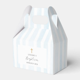 Caja Para Regalos Bandas de color azul bautismo