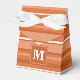 Caja Para Regalos Bandas de naranja monogramo