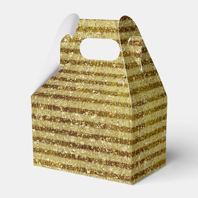 Caja Para Regalos Bandas de Purpurina de oro (Front Side)