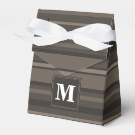 Caja Para Regalos Bandas de taupe monogramo