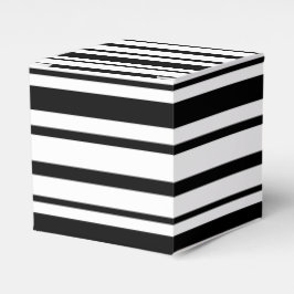 Caja Para Regalos Bandas desiguales en blanco y negro