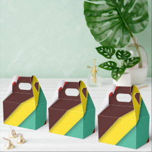 Caja Para Regalos Bandas diagonales multicolores
