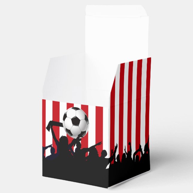 Caja Para Regalos Bandas rojas y blancas Fans del fútbol (Abierto)