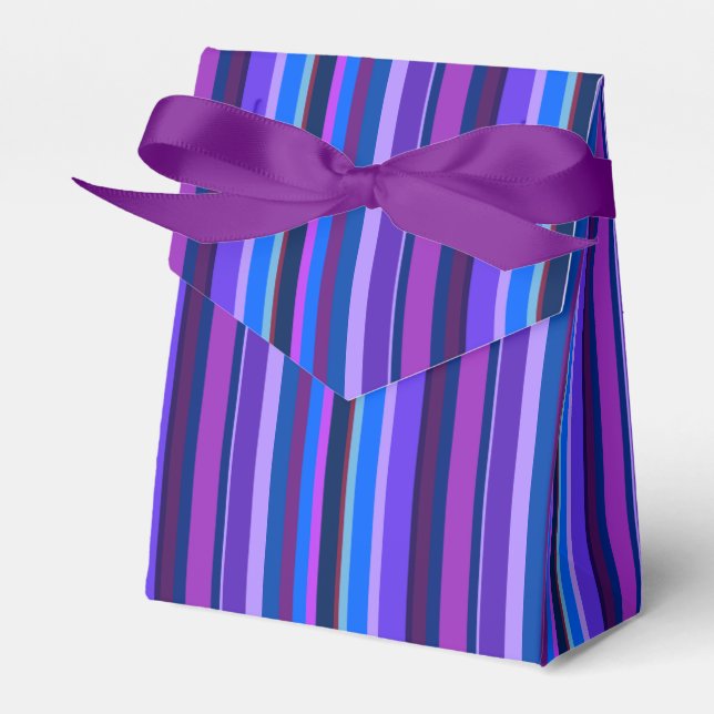 Caja Para Regalos Bandas verticales azul y violeta (Front Side)