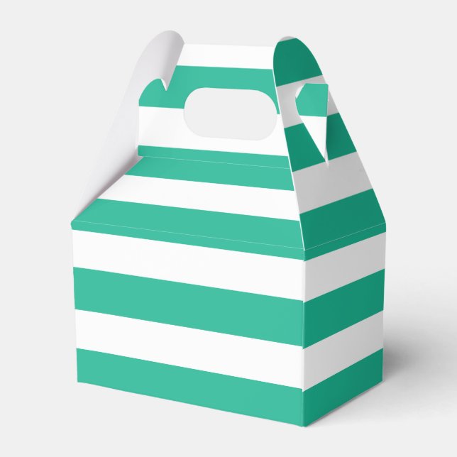 Caja Para Regalos Bandejas de tumbonas verdes y blancas (Reverso)
