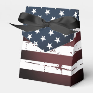 Caja Para Regalos Bandera Americana Estrellas Militares Y Bandas Pat
