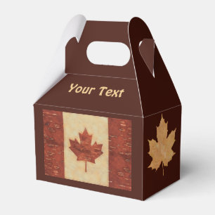 Caja Para Regalos Bandera Canadiense En El Interior De La Baraja De 