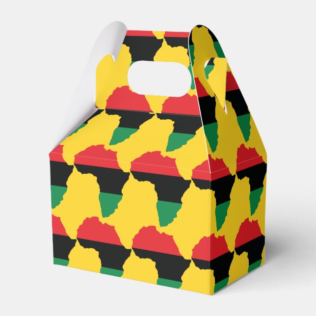 Caja Para Regalos Bandera de África Roja, Negra y Verde (Front Side)