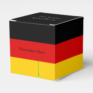 Caja Para Regalos Bandera de Alemania Personalizada Negro Rojo y Dor