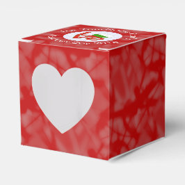 Caja Para Regalos Bandera de amor roja búlgara personalizada