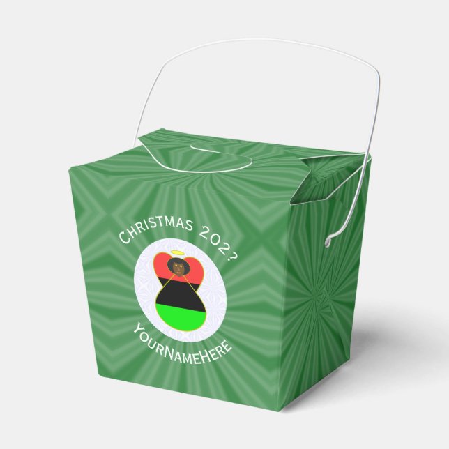 Caja Para Regalos Bandera de ángel de la diáspora africana personali (Front Side)