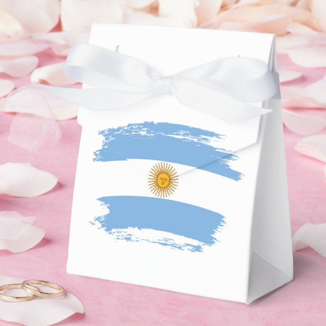 Caja Para Regalos Bandera de Argentina (Boda)