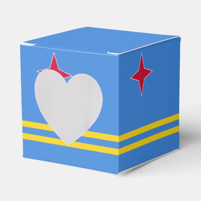 Caja Para Regalos Bandera de Aruba (Anverso)