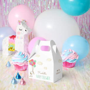 Caja Para Regalos Bandera de Baby Shower de Snoopy y Globos