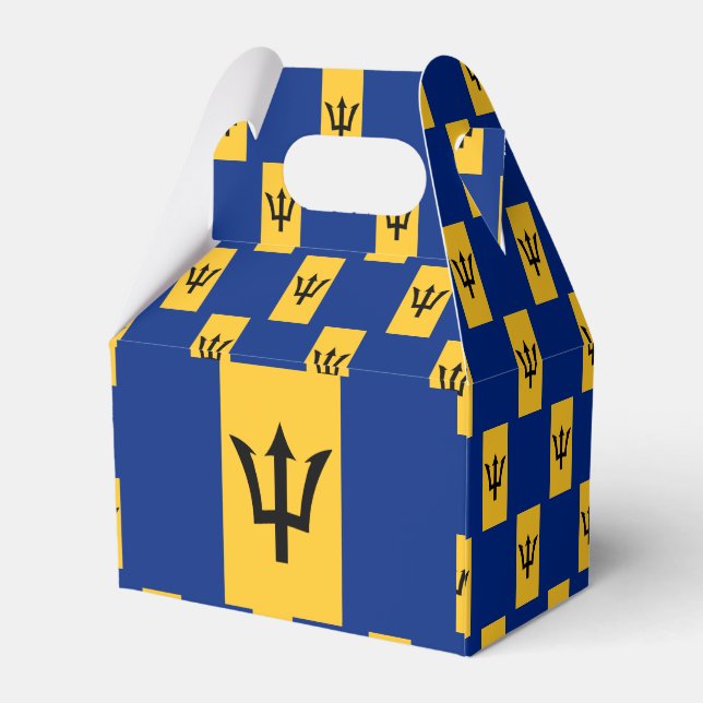 Caja Para Regalos Bandera de Barbados (Reverso)