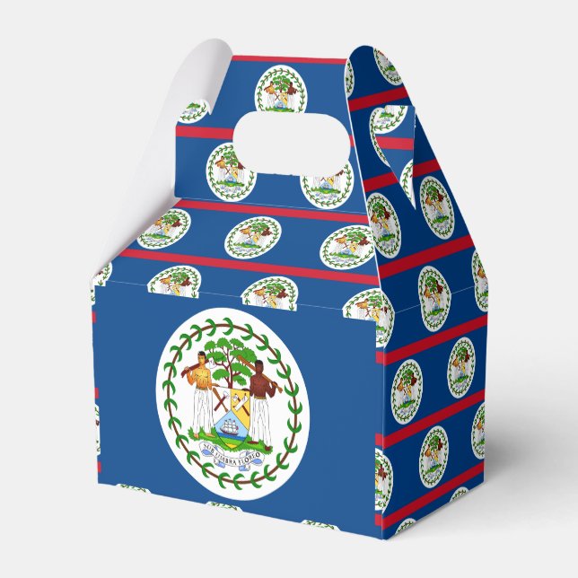 Caja Para Regalos Bandera de Belice (Reverso)