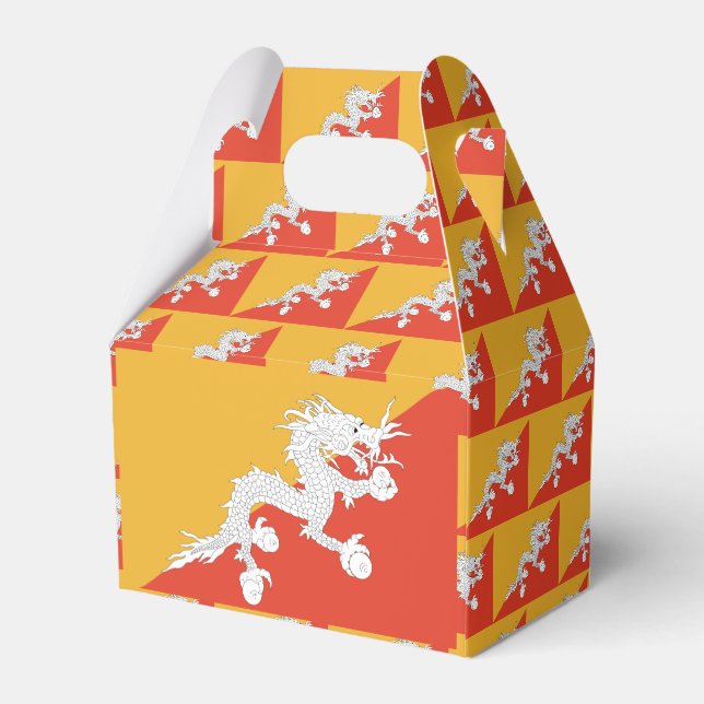 Caja Para Regalos Bandera de Bután (Reverso)