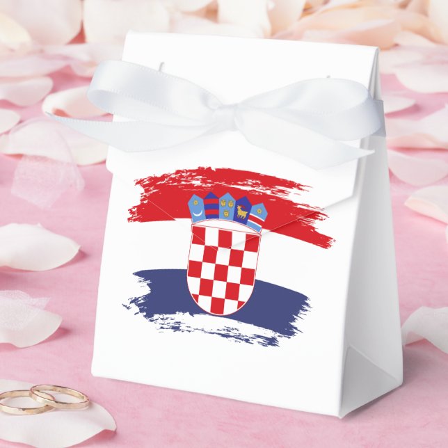 Caja Para Regalos Bandera de Croacia (Boda)
