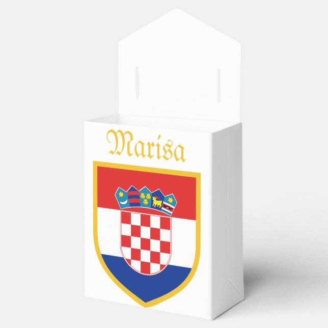Caja Para Regalos Bandera de Croacia personalizada (Abierto)