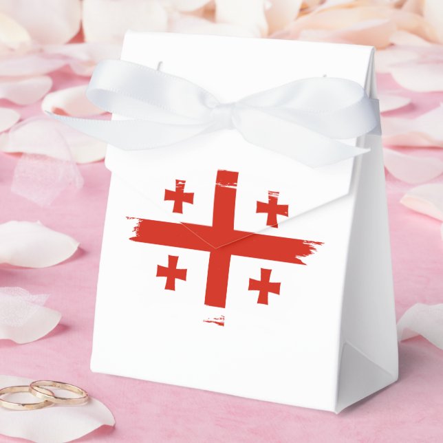 Caja Para Regalos Bandera de Georgia (Boda)
