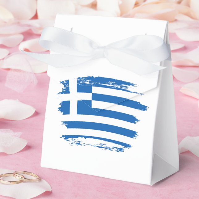 Caja Para Regalos Bandera de Grecia (Boda)