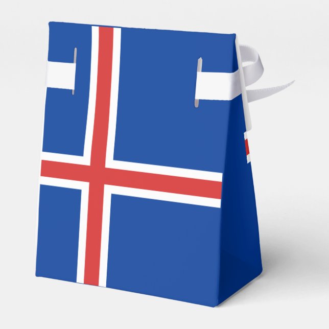 Caja Para Regalos Bandera de Islandia (Reverso)