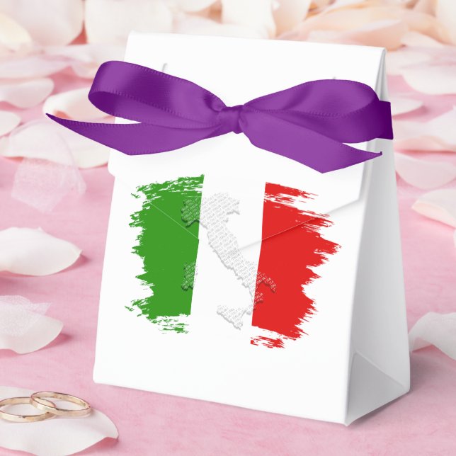 Caja Para Regalos Bandera de Italia (Boda)