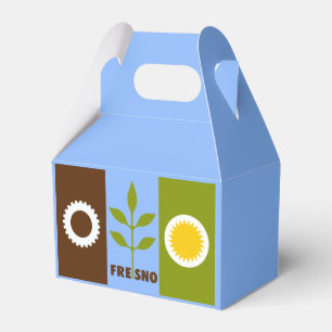 Caja Para Regalos Bandera de la ciudad de Fresno, California Favor B