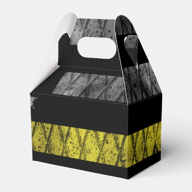 Caja Para Regalos Bandera de la línea amarilla delgada de Dispatcher (Front Side)