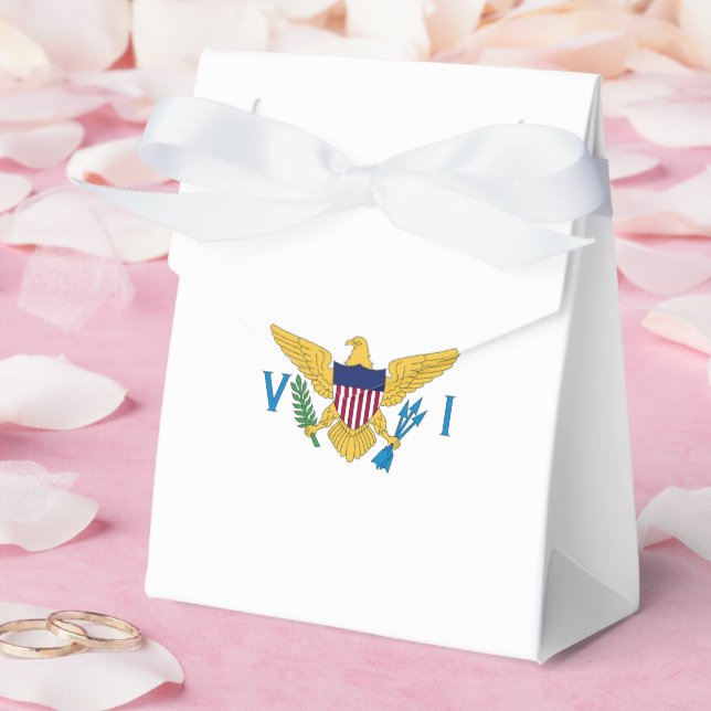 Caja Para Regalos Bandera de las Islas Vírgenes de Estados Unidos (Boda)