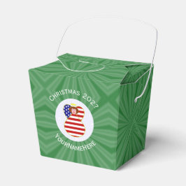 Caja Para Regalos Bandera de los Navidades del Ángel del Pelo Rojo d