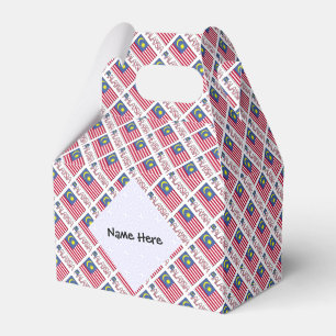 Caja Para Regalos Bandera de Malasia Personalizada en Baldosas