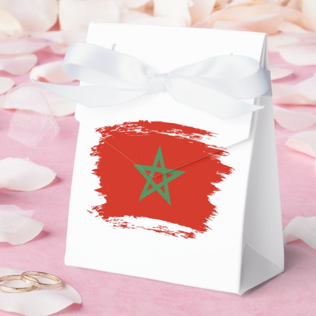 Caja Para Regalos Bandera de Marruecos (Boda)