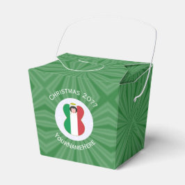 Caja Para Regalos Bandera de Navidad del ángel italiano personalizad