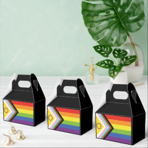 Caja Para Regalos Bandera de orgullo intersexual de SlipperyJoe's fo