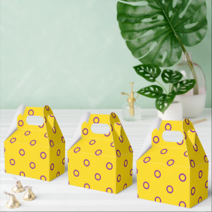 Caja Para Regalos Bandera de orgullo intersexual de SlipperyJoe's fo
