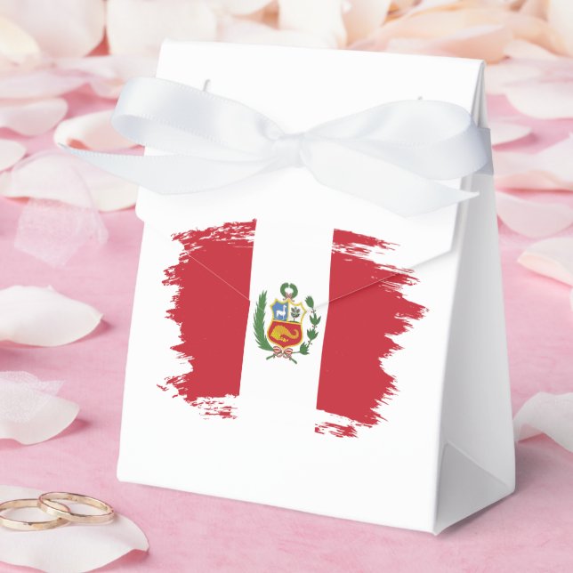 Caja Para Regalos bandera de Perú (Boda)