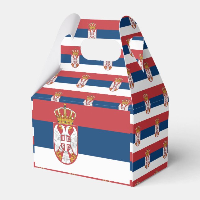 Caja Para Regalos Bandera de Serbia (Reverso)