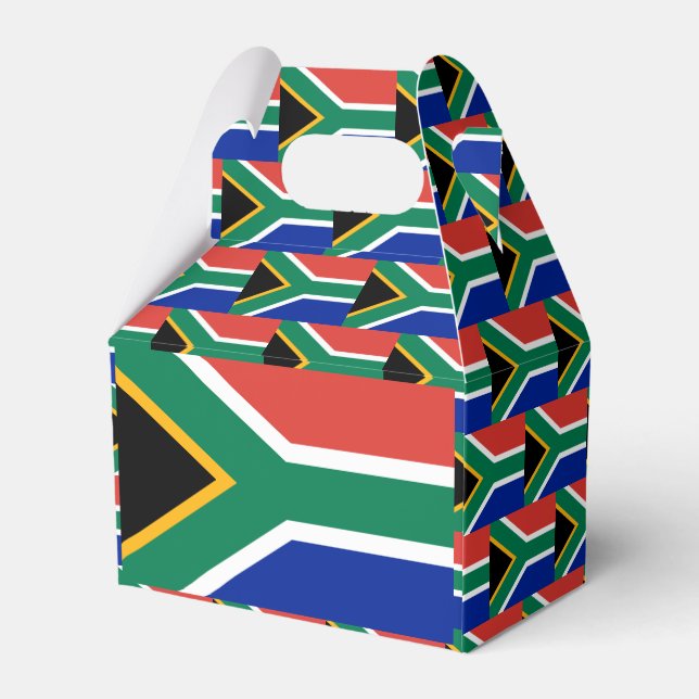 Caja Para Regalos Bandera de Sudáfrica (Reverso)