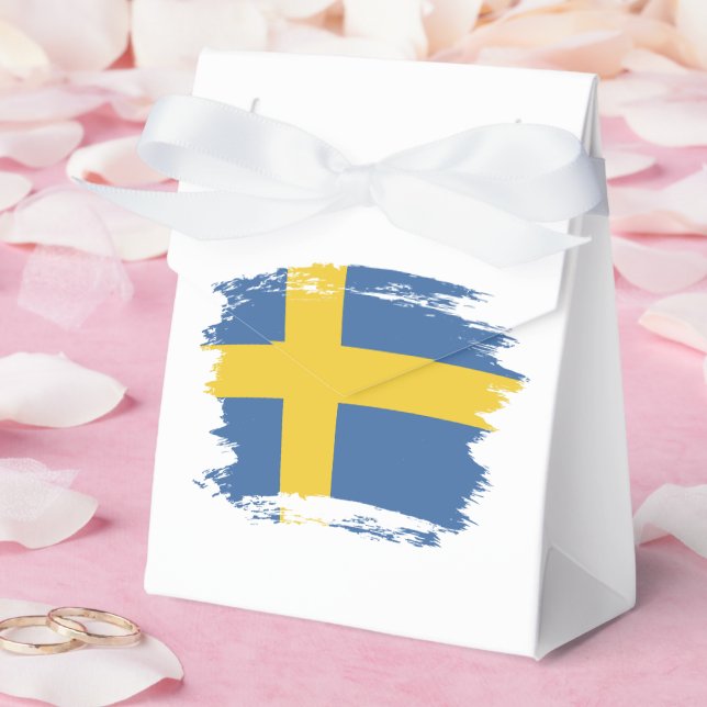Caja Para Regalos Bandera de Suecia (Boda)