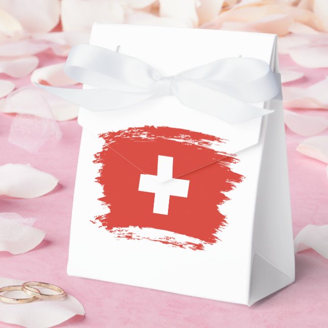 Caja Para Regalos Bandera de Suiza (Boda)
