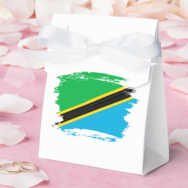 Caja Para Regalos Bandera de Tanzania (Boda)