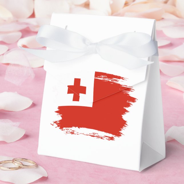 Caja Para Regalos bandera de Tonga (Boda)